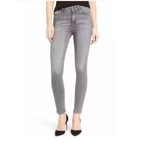 Mih Jeans High Rise Skinny Ankle Wayfarer Grey Bridge Jeans Sz 27 - Picture 1 of 14